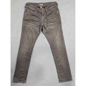 True Religion Geno Jeans Womens 28 Gray Relaxed Slim Stretch Designer Pants